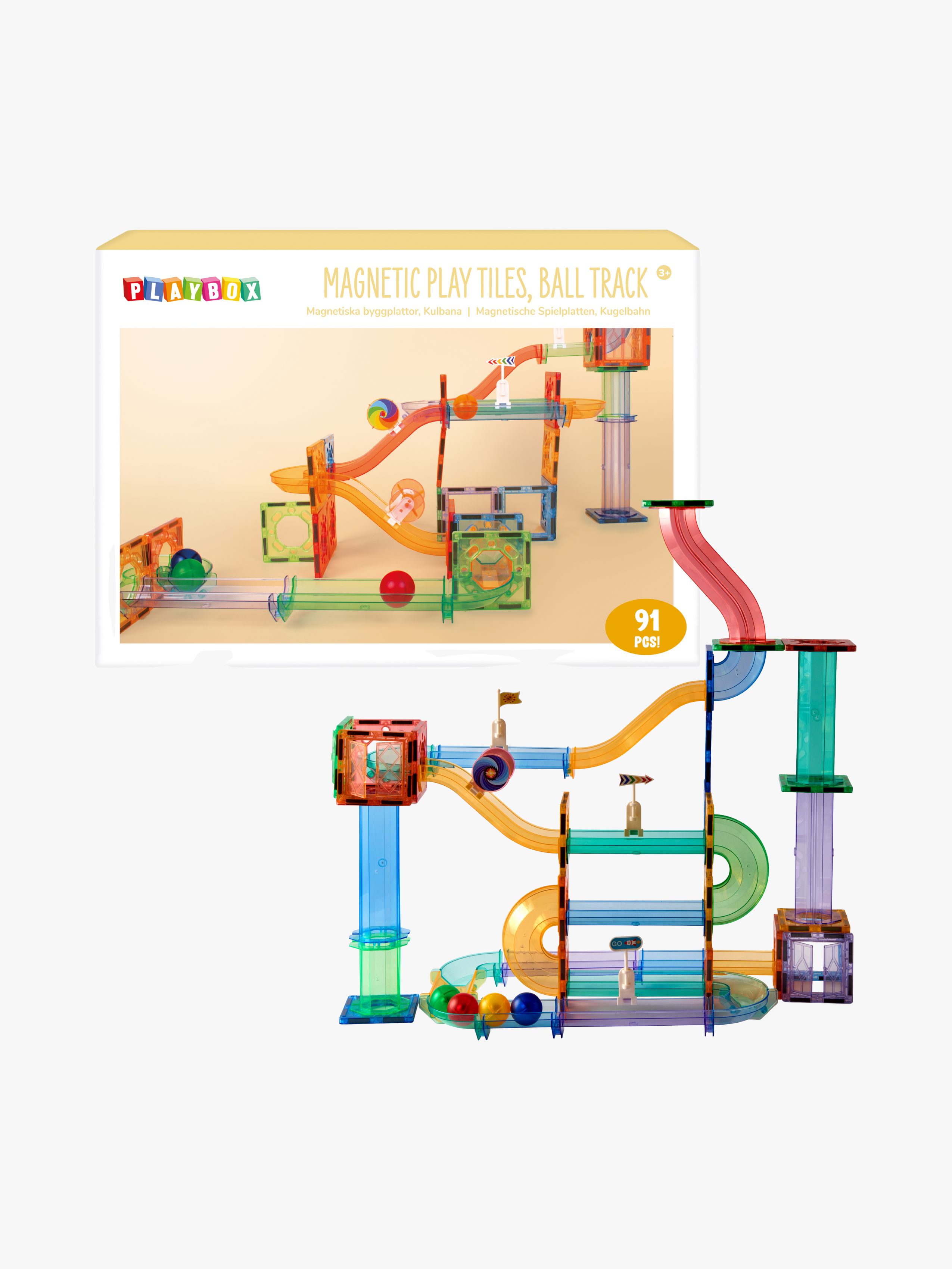 Playbox Magnetisk Kulbana 91 Delar