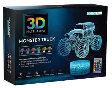 Powerpal 3D-Nattlampa Monster Truck