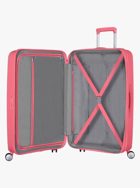 American Tourister Soundbox Spinner Resväska 71,5-81L, Sun Kissed Coral