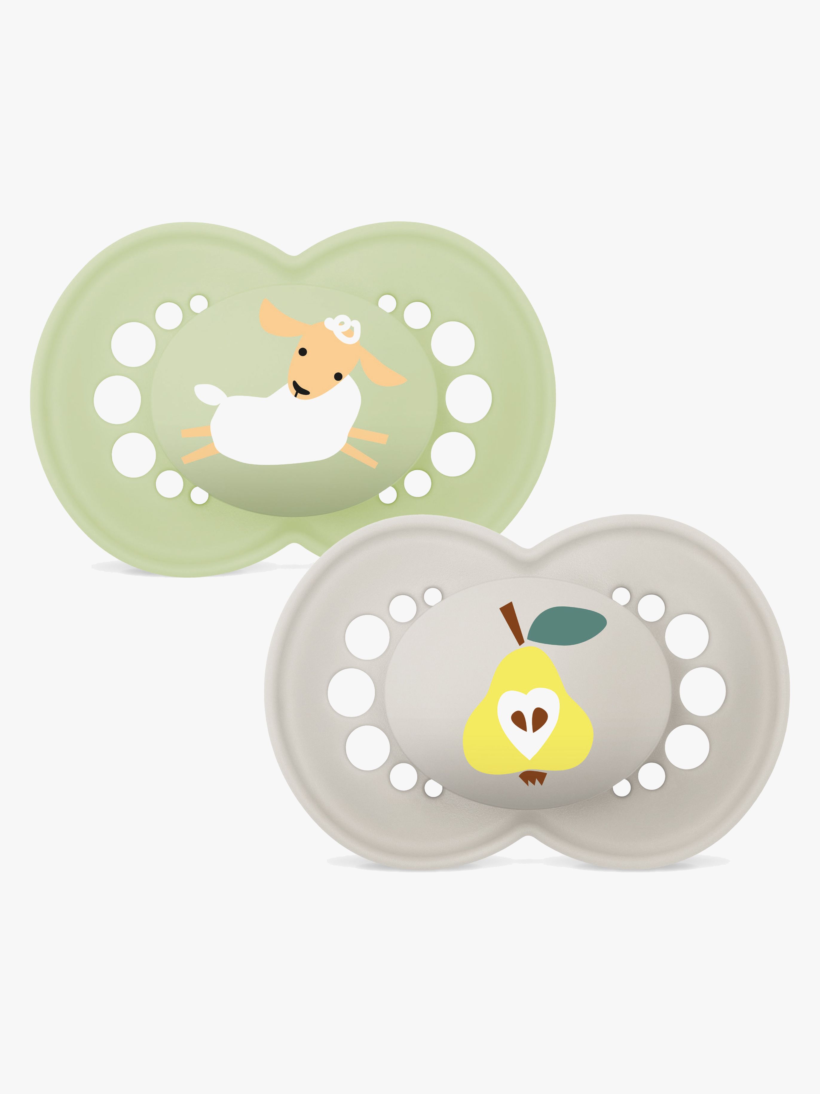 MAM Original Nappar Silikon 2-Pack 6-16m, Neutral