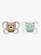 NUK Perfect Match Air Napp 2-Pack Stl 1, Bear/Frog