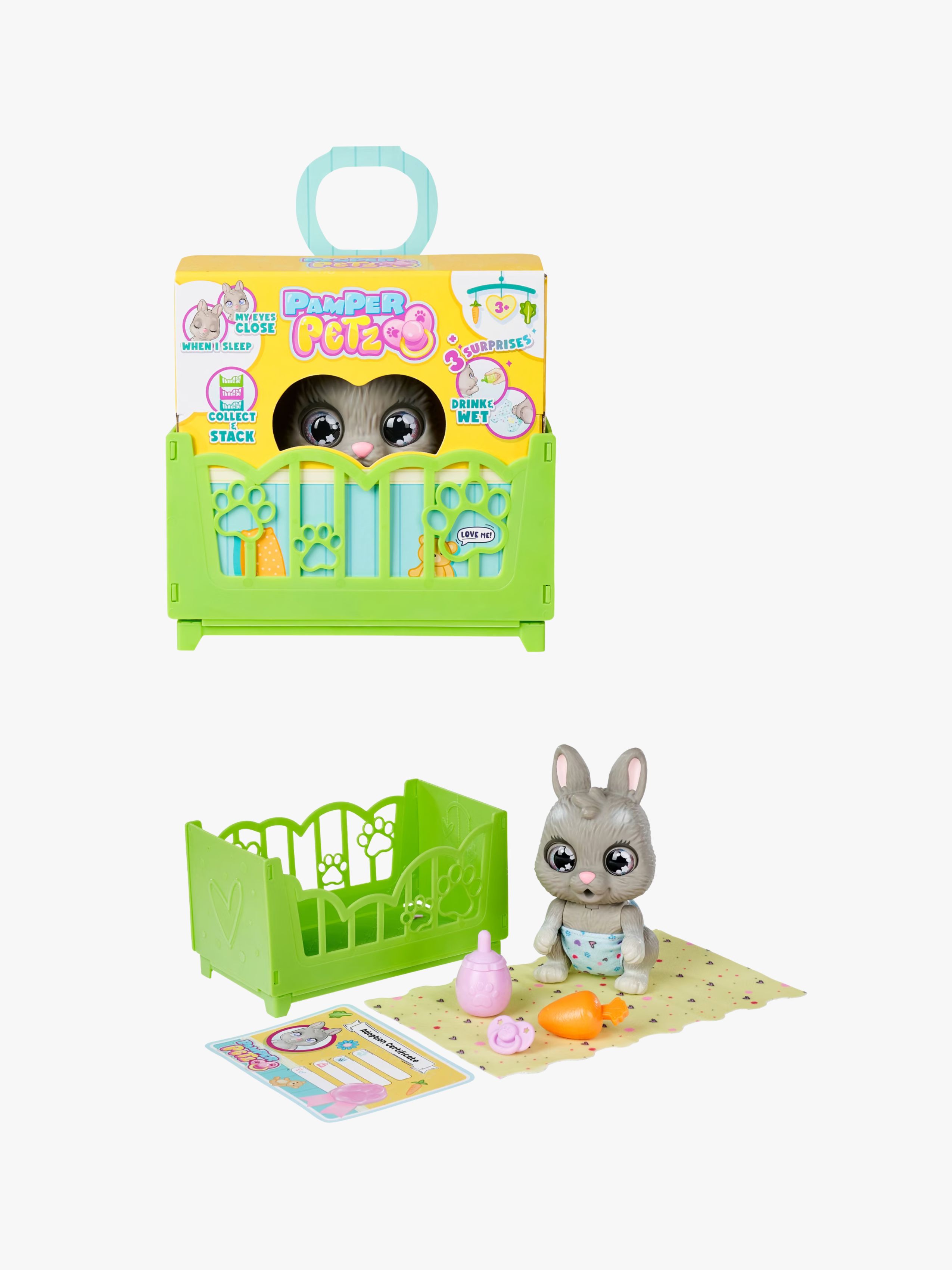 Pamper Petz Interaktiv Kanin Med Tillbehör 15 cm