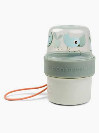 Done By Deer Birdee To Go Two-Way Snacksbehållare, Green