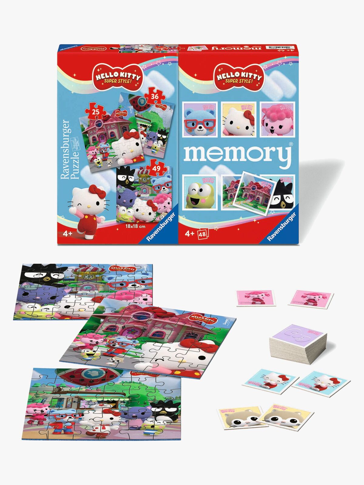 Ravensburger Hello Kitty Pussel 3-i-1 + Memory