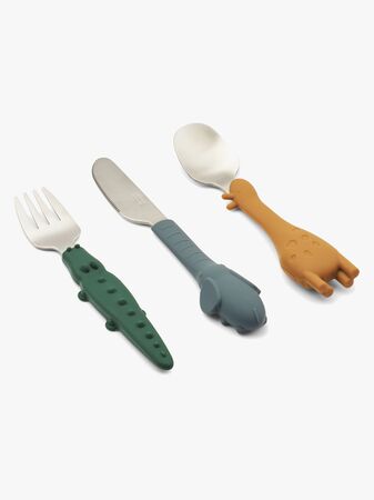 LIEWOOD Tove Bestick Stål/Silikon, Golden Caramel Mix