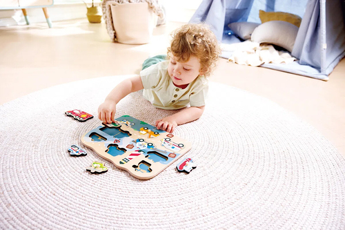 Hape Knoppussel Utryckningsfordon 10 Bitar