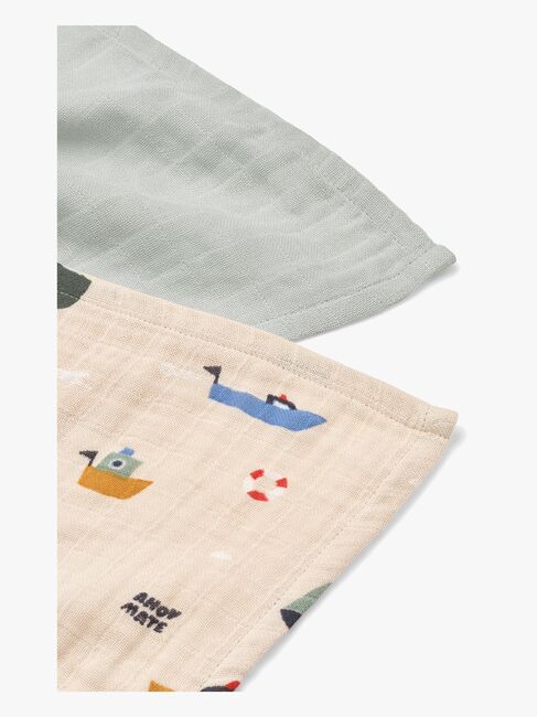 LIEWOOD Lewis Muslinfilt 2-Pack, Sailing/Dove blue mix