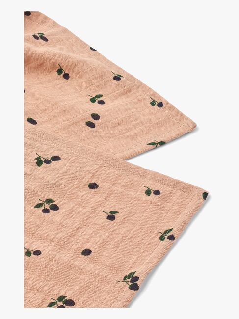 LIEWOOD Lewis Muslinfilt 2-Pack, Mini Berry/Pale Tuscany