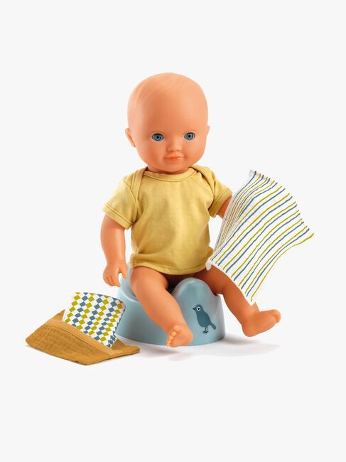 Djeco Docktillbehör Potta & Tygservetter Till Docka