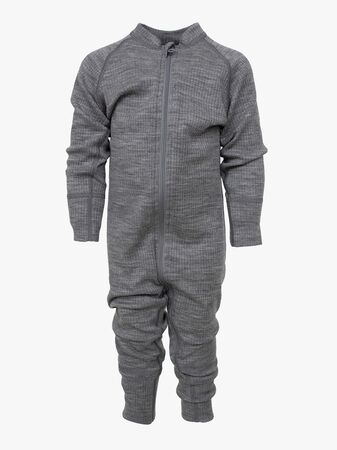 Lindberg Rib Merino Underställsoverall Merinoull, Grey Melange