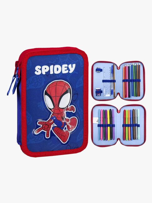 Spidey And His Amazing Friends Dubbelpennfodral, Blå/Röd