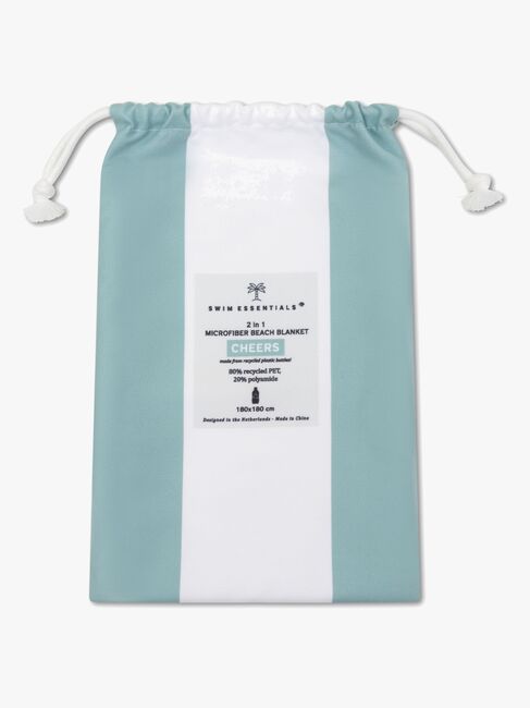 Swim Essentials Luxe Strandfilt, Green White Cheers