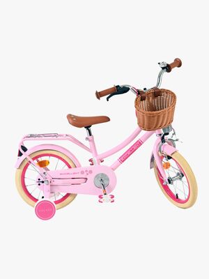 Volare Excellent Cykel med Korg 14 Tum, Rosa