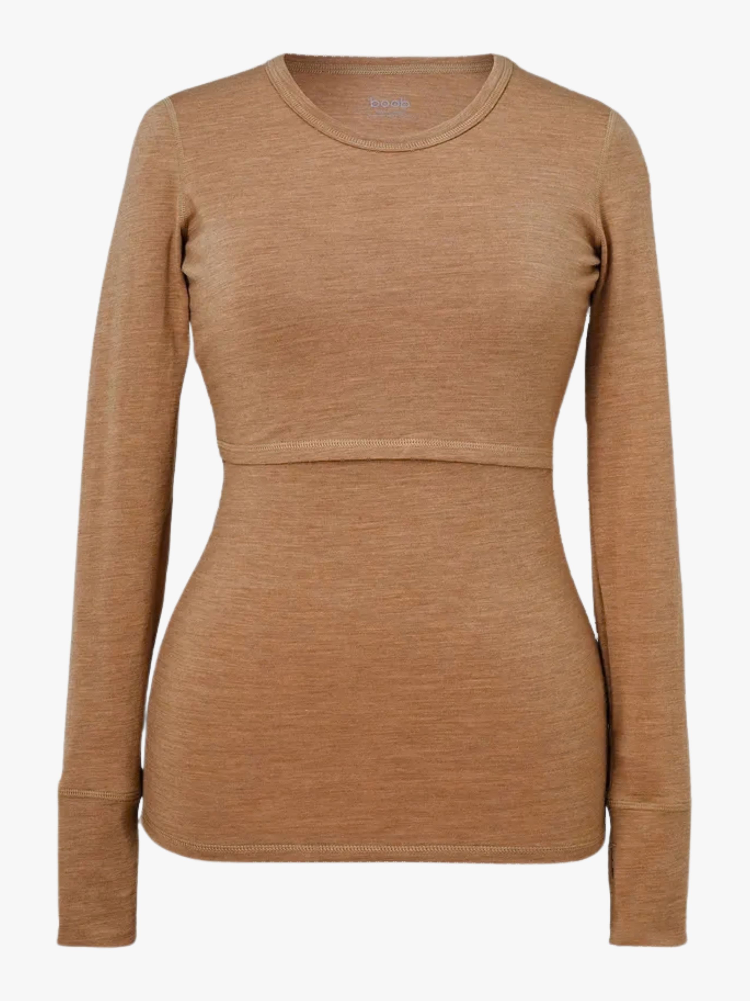 Boob Merinoull Amningstopp, Brown Melange, M