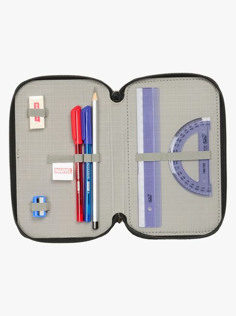 Marvel Avengers  Fyllt Trippelpennfodral 37 Delar, Blå