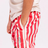 Swim Essentials Badshorts, Lobster Stripe Beige/Red
