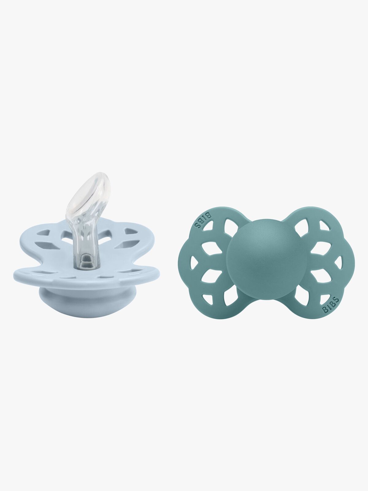 BIBS Infinity Napp 2-pack Stl 1 Anatomical, Baby Blue/Island Sea