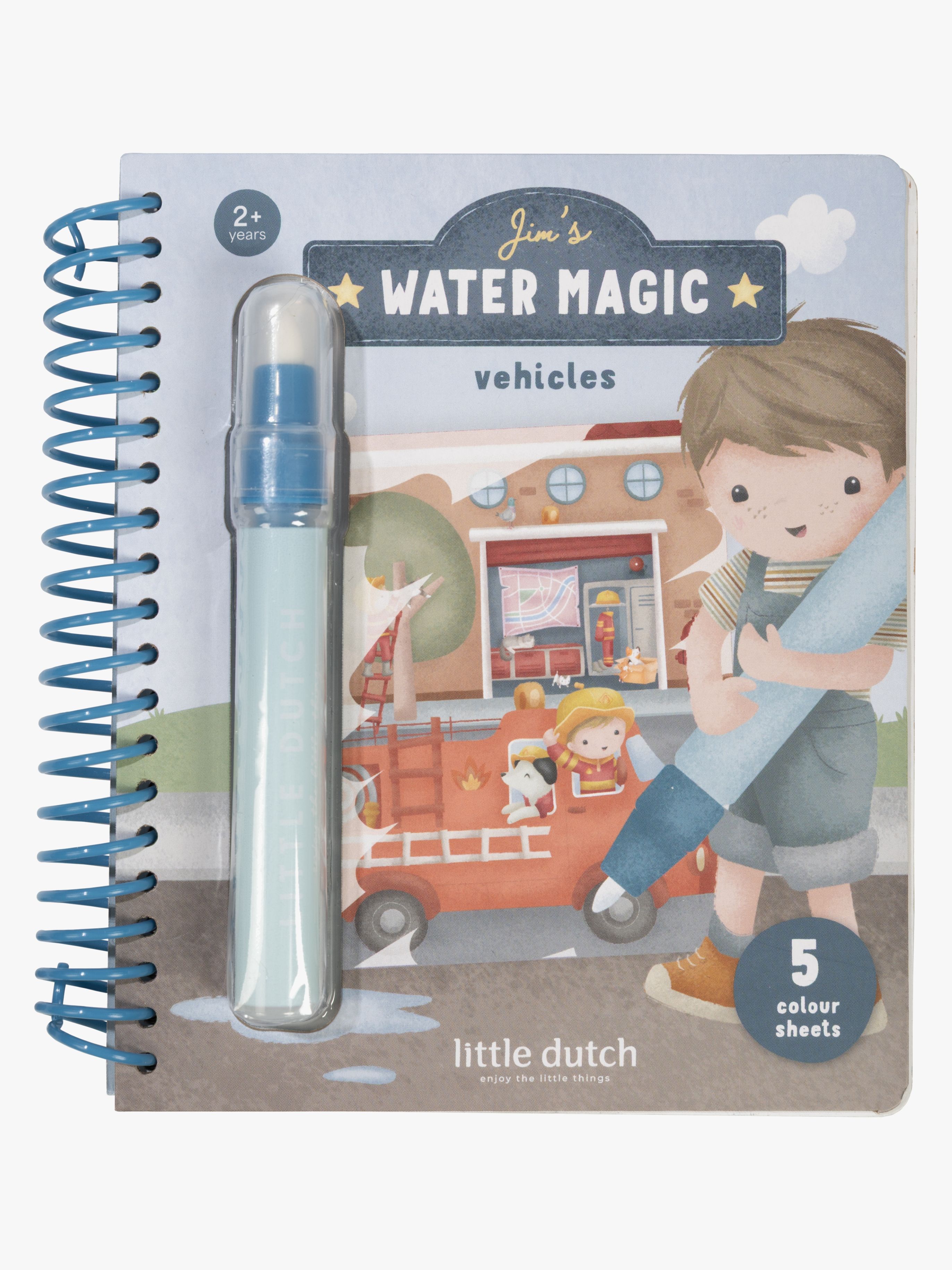 Little Dutch Jim Vehicles Målarbok Magiskt Vatten