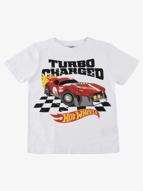Hot Wheels T-shirt, Vit