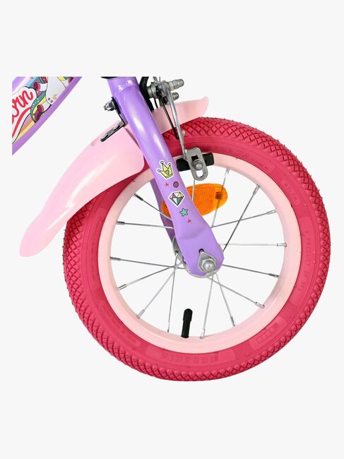Volare Unicorn Cykel 12 Tum, Lila