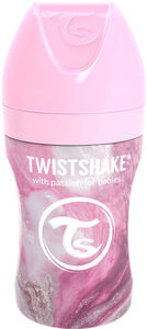 Twistshake Anti-Kolik Rostfritt 260ml, Marmor/Rosa