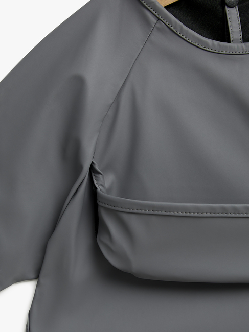 Beemoo CARE Bib  Långärmad Haklapp, Dark Grey