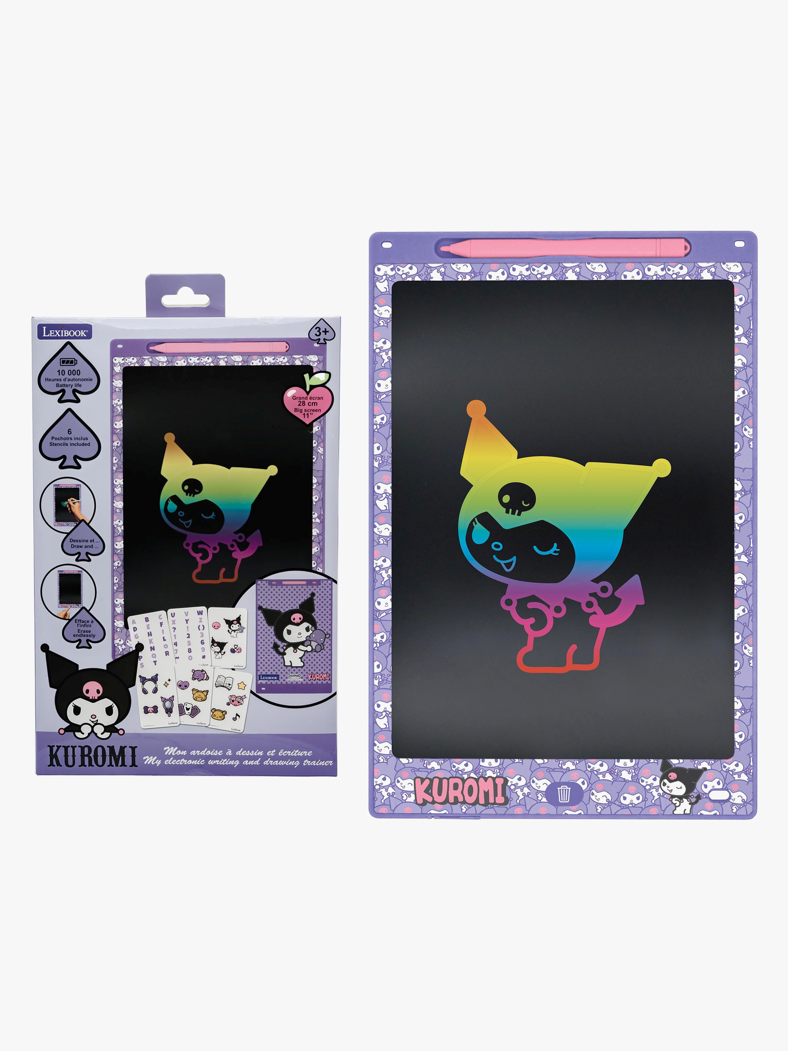 Hello Kitty Kuromi Ritplatta 10 Tum med Stencilmall