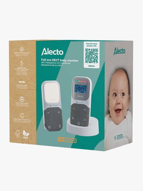 Alecto DBX140 Babyvakt, Vit/Grå