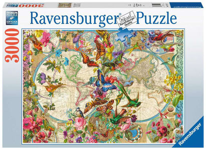 Ravensburger Pussel Flora & Fauna World Map 3000 Bitar