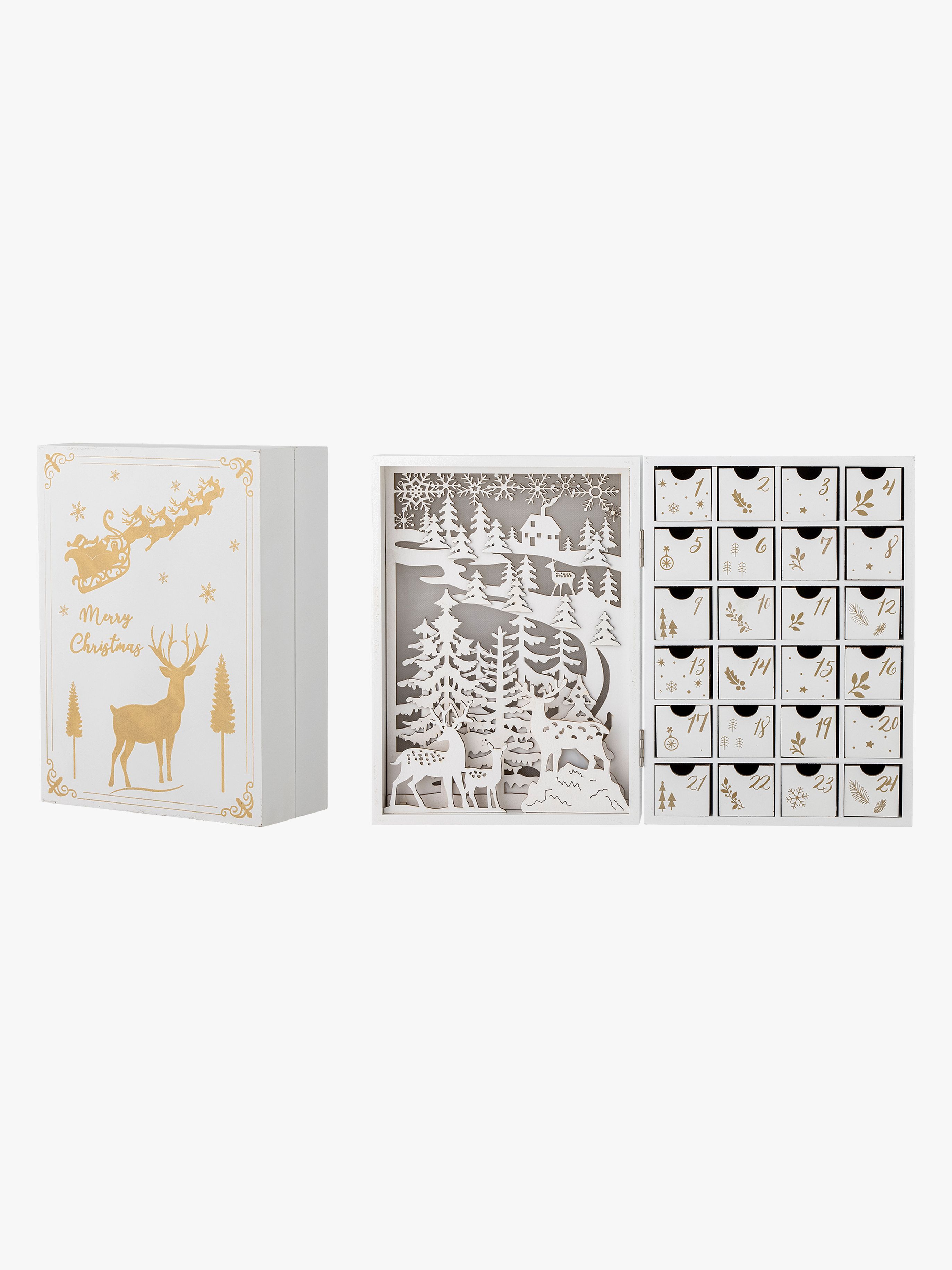Bloomingville Elimar Kalender med Ljus, White