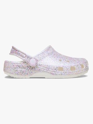 Crocs Classic Fantasy Glitter Tofflor, Vit