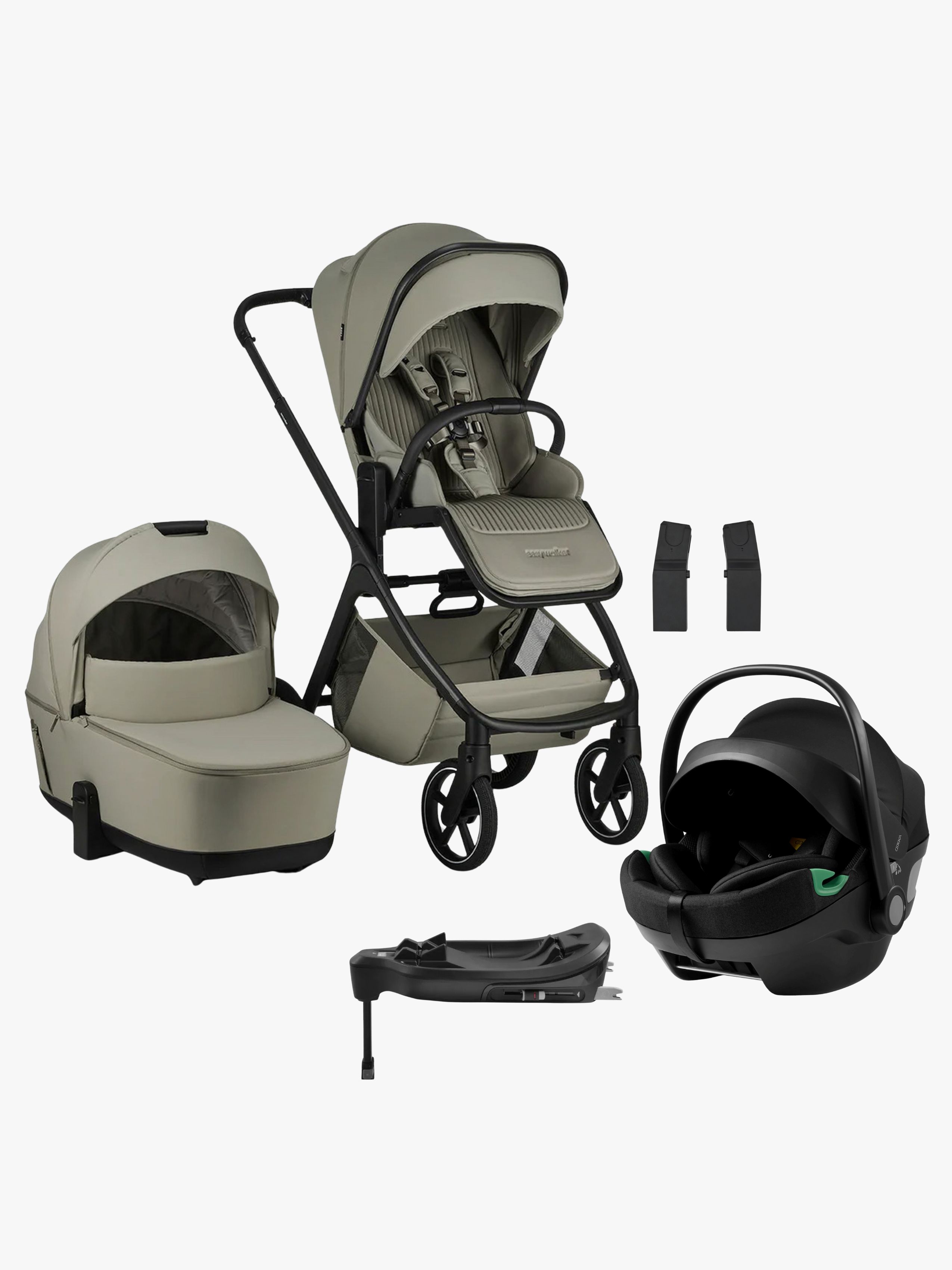 EasyWalker Zoey Duovagn inkl. Axkid GOKID Babyskydd &  Bas, Sage Green