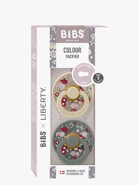 BIBS x Liberty Colour Napp 2-Pack Latex Stl 1 Rund, Chamomile Lawn/Pine Mix