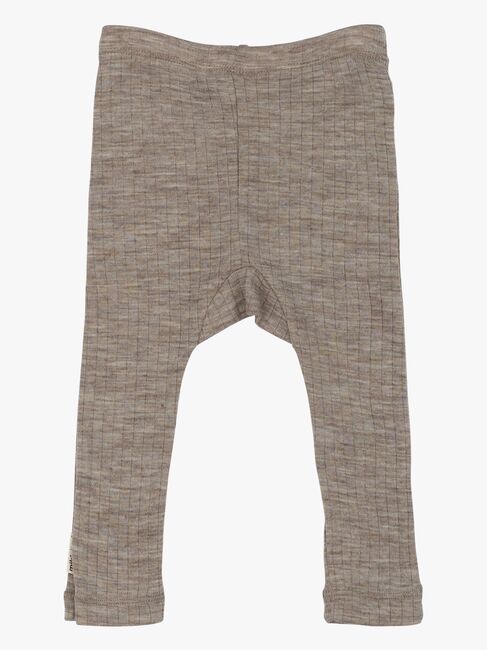Mikk-Line Leggings Barn Merinoull, Melange Denver