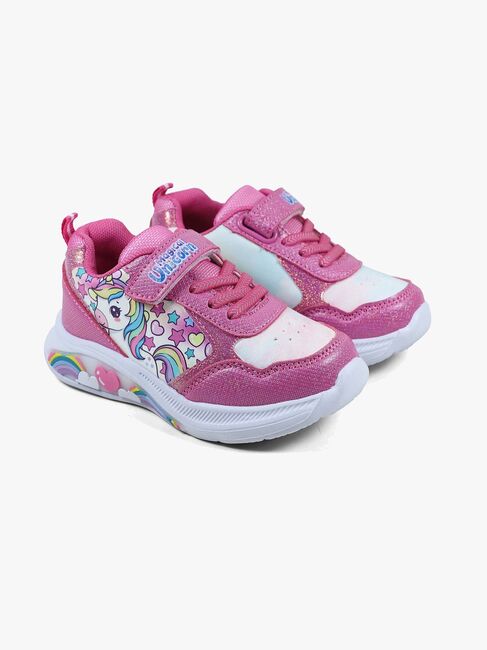 Unicorn Blinkande Sneakers, Fuxia S8010268SJB03-0025-4775_3a.jpg