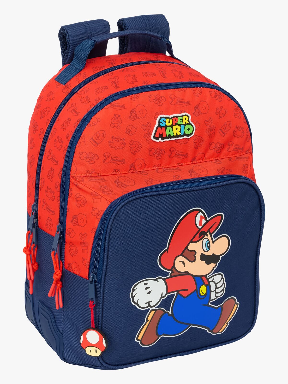 Nintendo Super Mario Ryggsäck 20L Trick, Röd/Blå