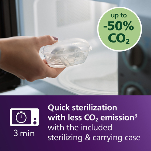 Philips Avent Ultra Air Napp Natt 0–6m 2-Pack, Gul/Lila