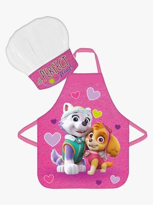 Paw Patrol Förkläde & Hatt, Rosa
