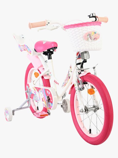 Volare Unicorn Cykel 16 Tum, Vit