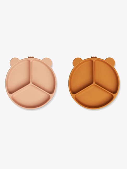 LIEWOOD Stacy Delad Tallrik 2-Pack, Mustard/Tuscany Rose