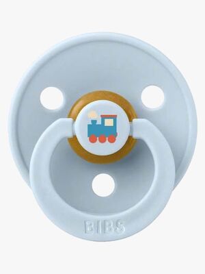 BIBS Colour Sut Holiday Train Latex Str. 2, Baby Blue