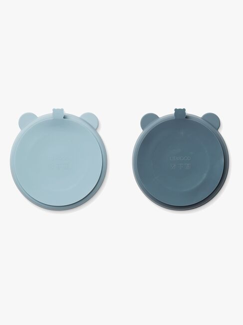 LIEWOOD Stacy Delad Tallrik 2-Pack, Sea Blue/Whale Blue