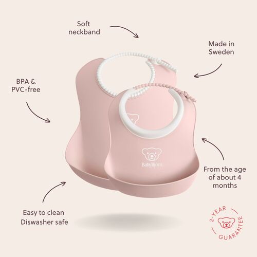 BabyBjörn Haklappsset, Blekrosa