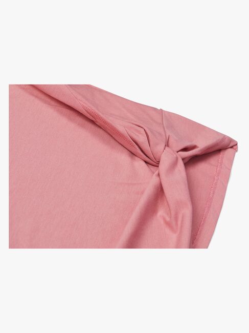 Hyperfied Jersey Knot Logo Top, Blush