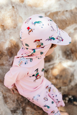 Geggamoja UV-Sonnenkappe Pippi Langstrumpf, Rosa