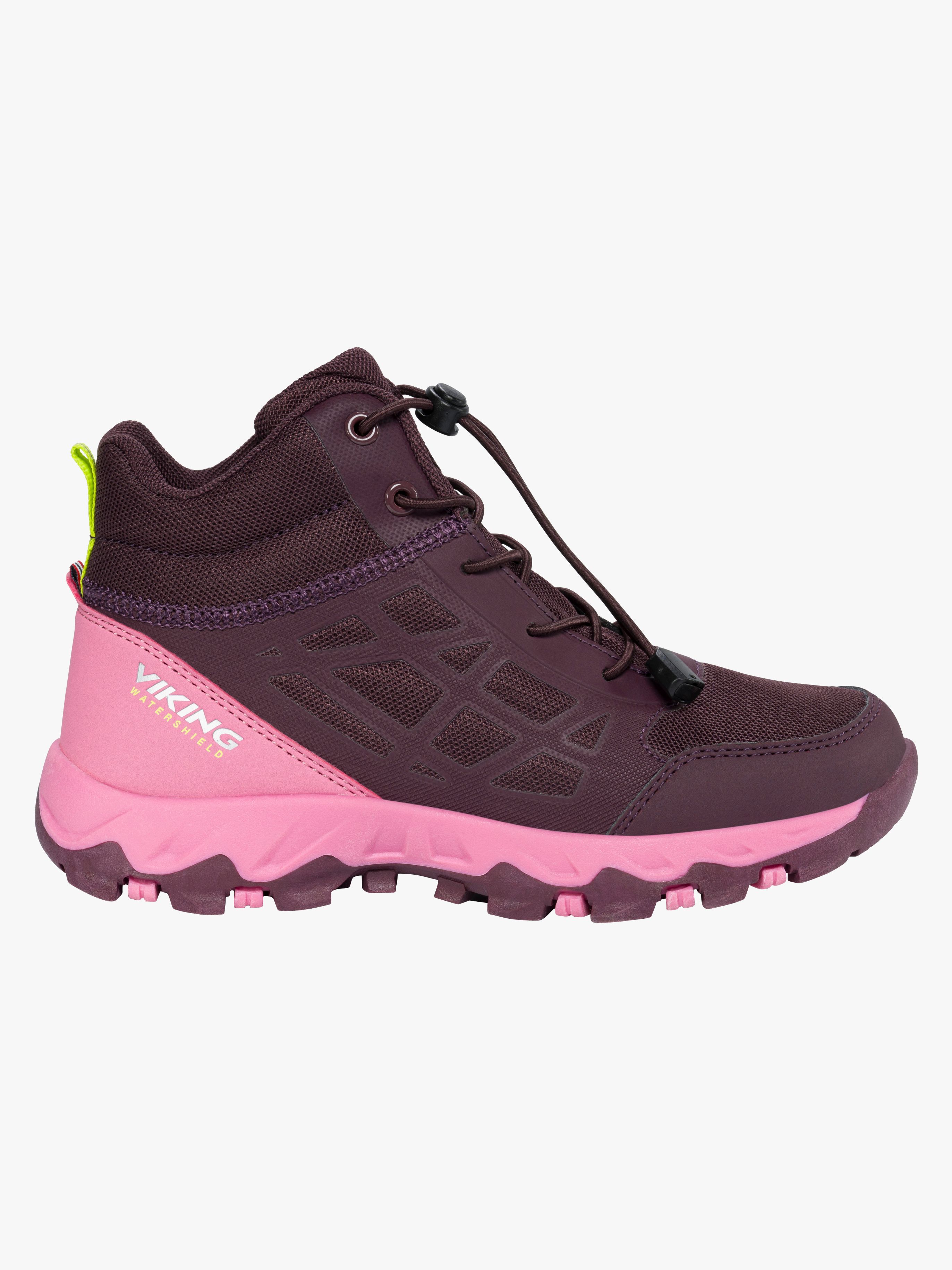 Viking Track SL Mid  Vattentäta Sneakers, Plum/Multi, 40
