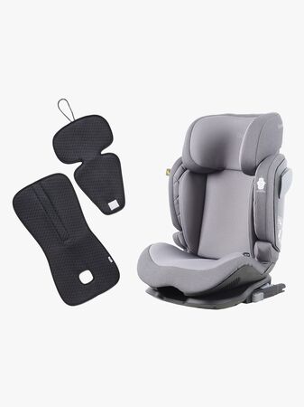 Beemoo Recline i-Size Bältesstol inkl. Ventilerande Dyna, Mineral Grey/Antracit