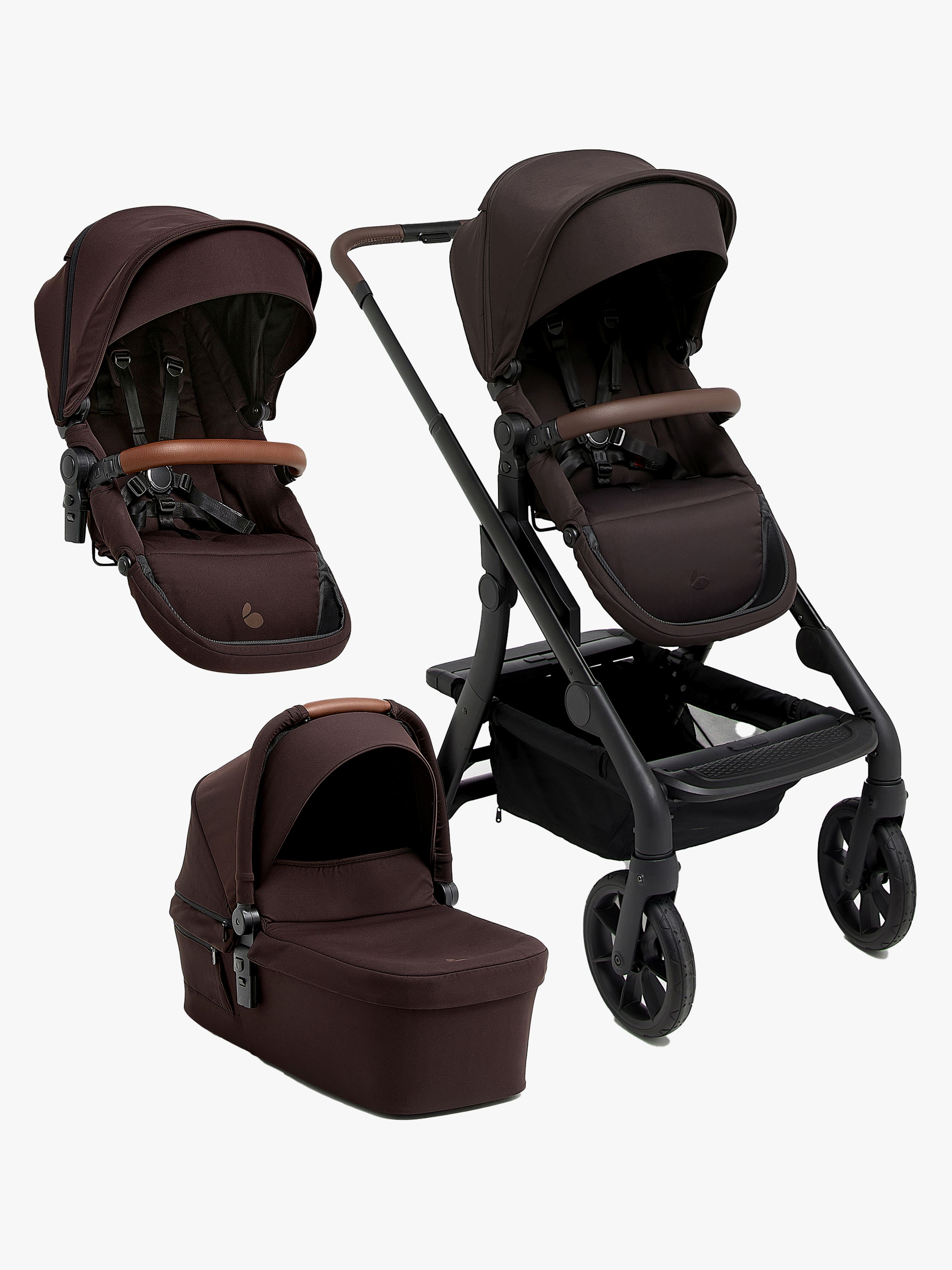 Beemoo Pro Max Syskonvagn Inkl. Liggdel, Espresso Brown