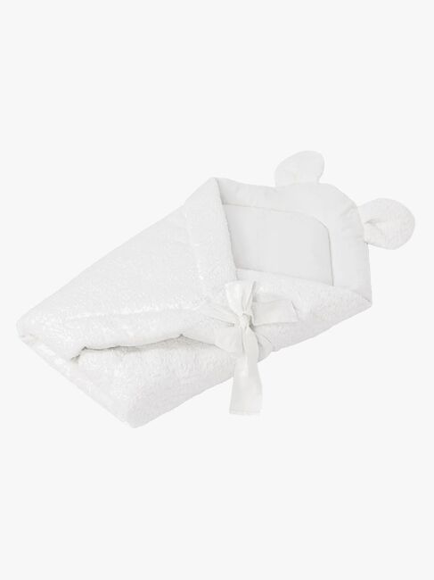 MeowBaby Boucle Swaddler, White