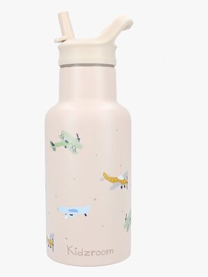 Kidzroom Stainless Steel Vattenflaska 350 ml Small Talk, Beige